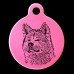 Akita Engraved 31mm Large Round Pet Dog ID Tag